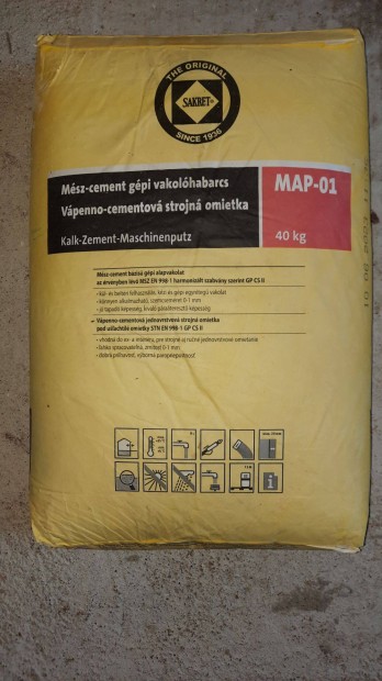 Eladó original sakret mész-cement gépi vakolóhabarcs map-01 40 kg