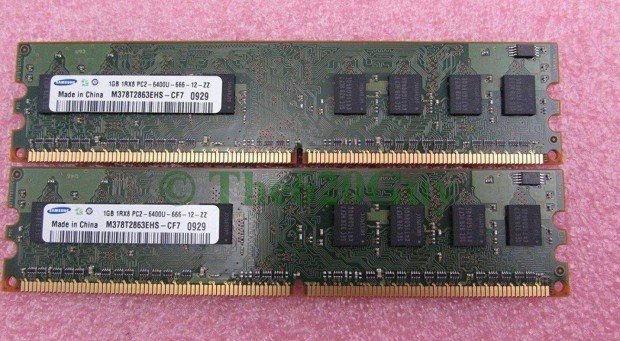 Elad prban 2 x 1GB HP (Samsung) 2Rx8 PC2-6400U DDR2 PC memria