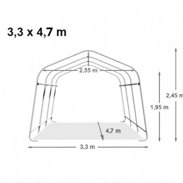 Elad ponyvagarzs 3,3x4,7m,sttzld