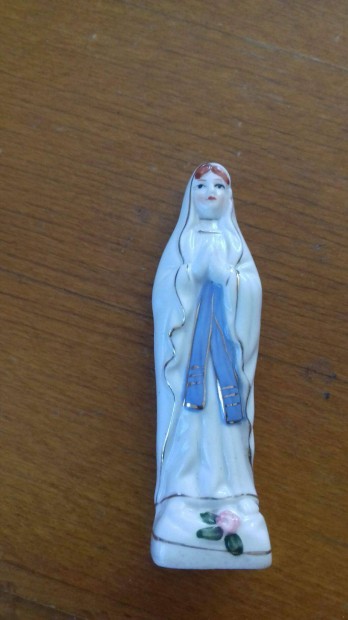 Eladó porcelán mini Mária szobrocska 10cm
