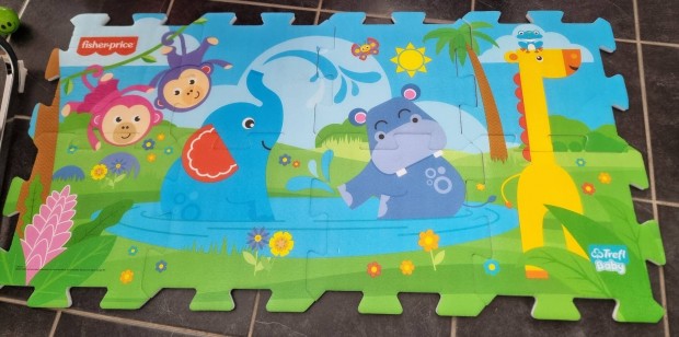 Eladó puzzle habszivacs szőnyeg, fisher-price, állatos 8db, 30x30cm