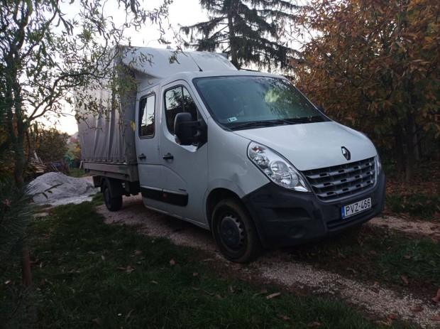 Elad renault master, 7 szemly, plats, ponyvs, 298000 km