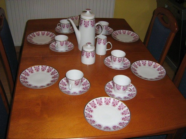 Eladó retró NDK fine China Lichte 21 részes porcelán kávés készlet