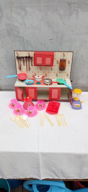 Elad retro fm gyermek konyha+felszerelsek