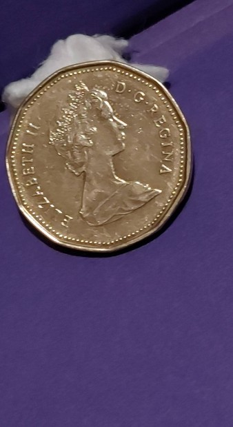 Elad ritka Canadai 2 Erzsbet bronz aranyozott dollr.