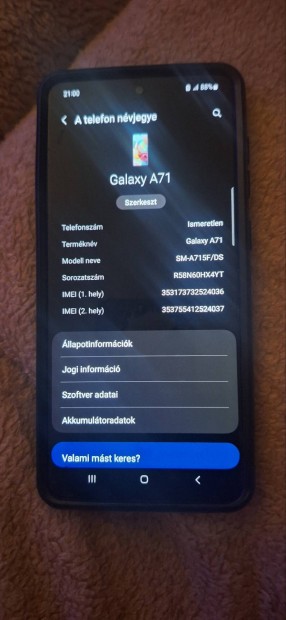 Elad samsung galaxy a71