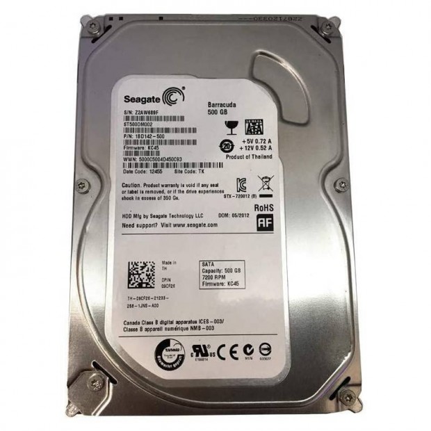Eladó több darab 500gb hdd.