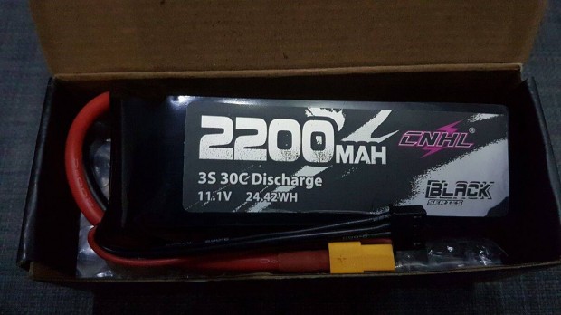 Elad j 2200mAh Cnhl black series 3S 11.1V 30C Lipo Battery XT60 Plug