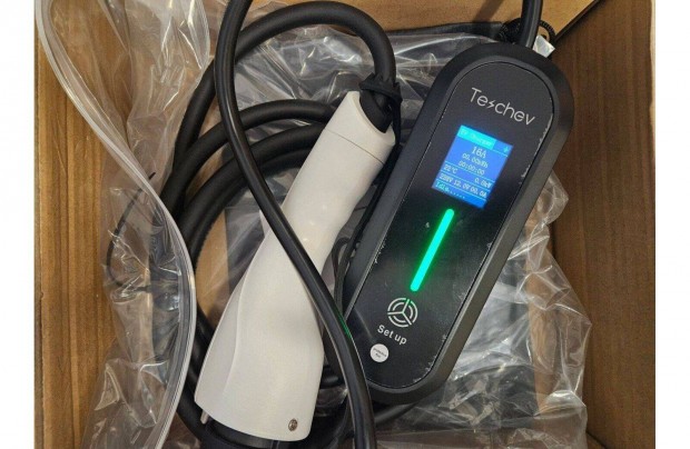 Eladó új 3,5 méteres EVSE EV töltő Type 1 1fázis (3, 6kw) 8-16A +táska