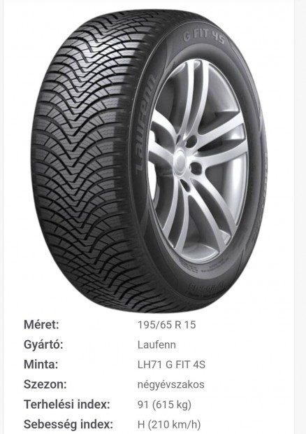 Elad� �j 4 evszakos gumiabroncs