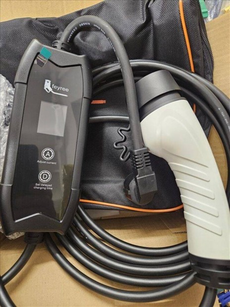 Eladó új 5m EVSE EV töltő Type 2 1 fázis (3, 6kw) 8-16A EU dugó