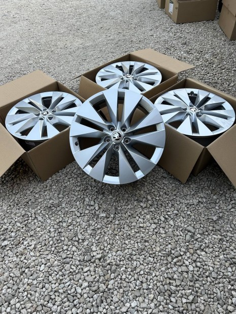 Eladó új 5x112 r19 gyári Skoda "Proteus" alufelni szett!