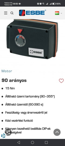 Elad j Esbe 90 mrkj kever szelep motor