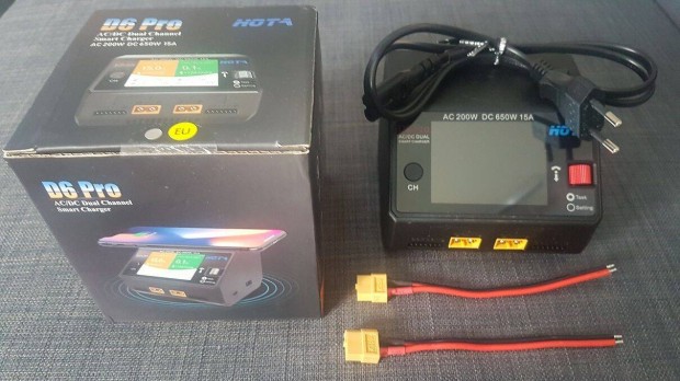 Elad j Hota D6 Pro AC 200W DC 650W 15A Lipo Charger +XT60 Parallel B