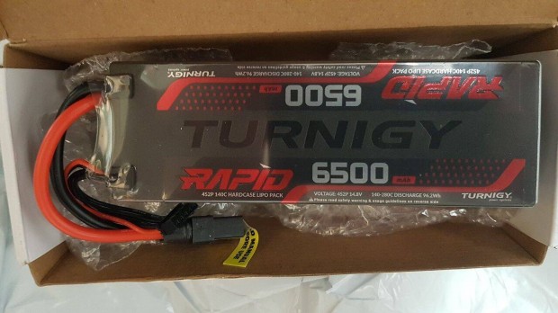 Elad j Turnigy Rapid 6500mAh 4S2P 140C Hard CASE Lipo Battery XT90