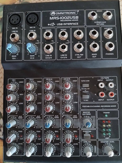 Eladó új USB. Omnitronic MRS 1002 keverő kitűnó állapotban
