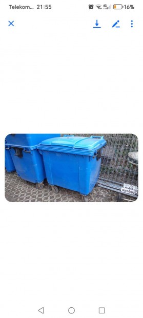 Elad� �j k�k sz�n� 1100 literes kuka szemetes kont�ner