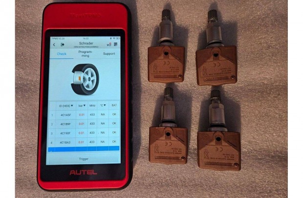 Elad� �j tesztelt Nissan, Infiniti 433MHz Tpms guminyom�s �rz�kel�