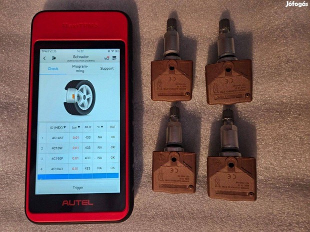 Elad� �j tesztelt Nissan, Infiniti 433MHz Tpms guminyom�s �rz�kel�