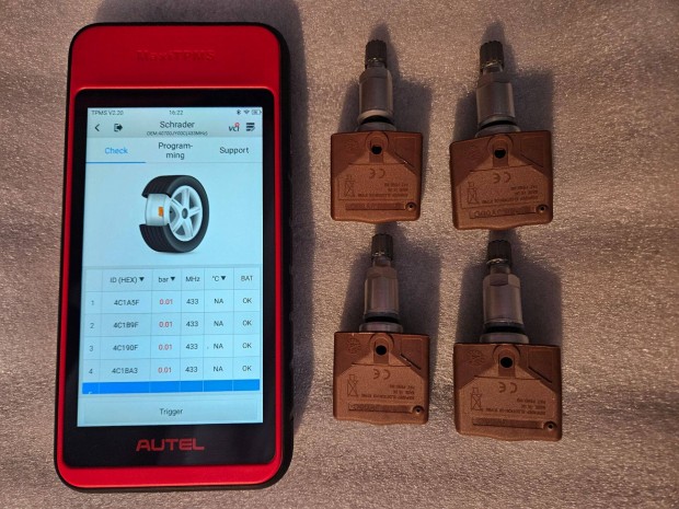 Elad j tesztelt Nissan, Infiniti 433MHz Tpms guminyoms rzkel