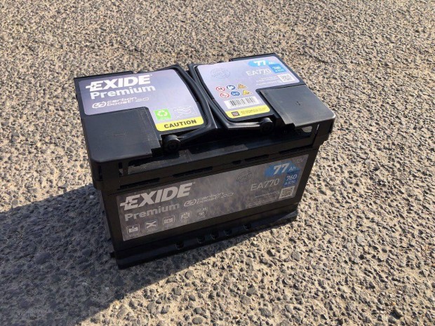 Eladó újszerű akkumulátor Exide Premium 77Ah 760A garancia