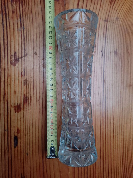 Eladó újszerű vintage hibátlan üveg váza 24x8cm Zalaegerszegen