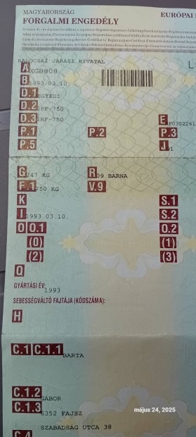 Eladó utánfutó kiváló állapotú 2év műszakival