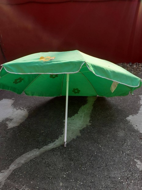 Eladó zöld virágos napernyő átm 150cm