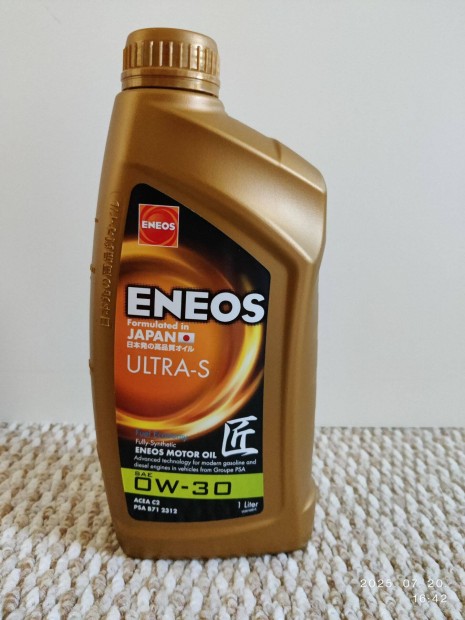 Elads Eneos Ultra S 0W-30 C2 motorolaj, 1liter