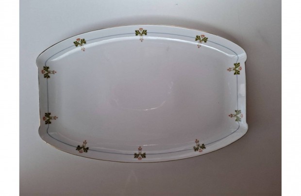 Elbogen (Hüttl Tivadar Bp) porcelán pecsenyés sültes tál 40*26,5 cm_