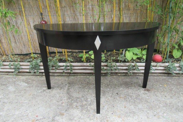 Elegns fekete konzol-asztal 120 cm szles
