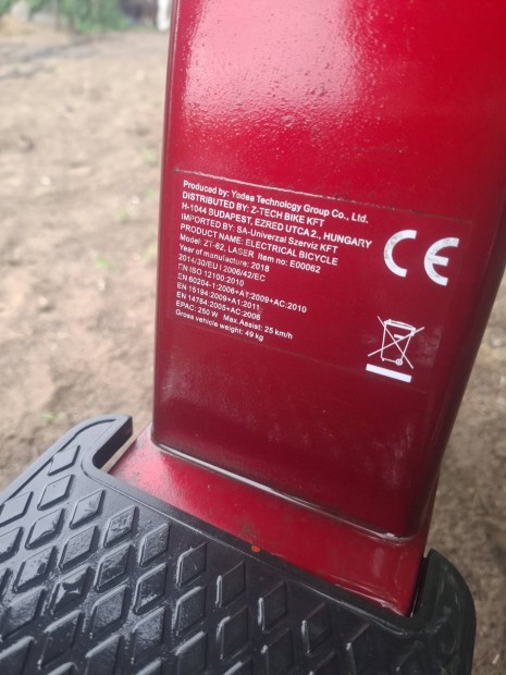 Elektromos Kerkpr Z-Tech ZT-01 3kerkre talaktva.