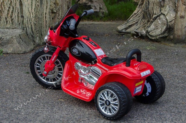 Elektromos Police Harley 6V piros kismotor