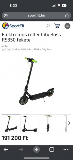 Elektromos Roller City BOSS RS350