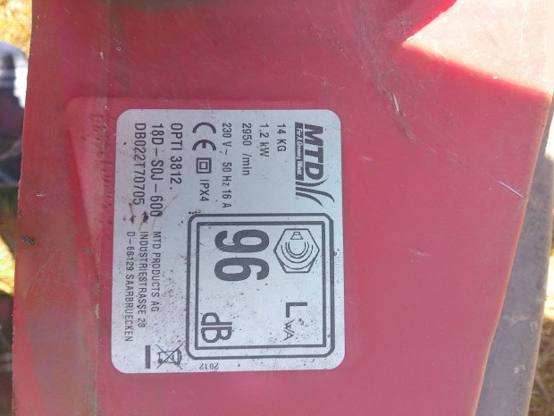 Elektromos fűnyíró MTD OPTI eladó olcsón!!!!