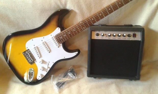 Elektromos gitár szett erősítő Új