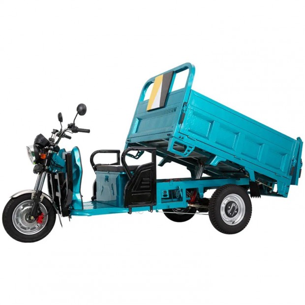 Elektromos hűrom kerekű szállító jármű hidraulikus dönthető platóval