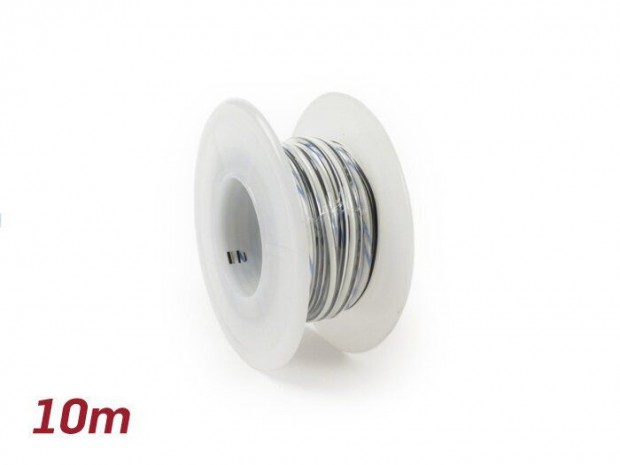Elektromos kábel Univerzális 0.85mm˛ 10m Fehér, Fekete