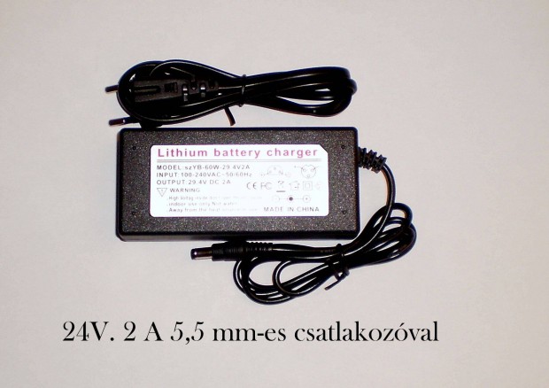 Elektromos kerékpár, roller 24V akku töltő