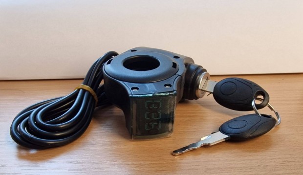 Elektromos kerékpár roller motor digitális feszültség kijelző kulcsos