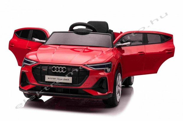 Elektromos kisaut - AUDI E-Tron 12V lakk piros egyszemlyes eredeti