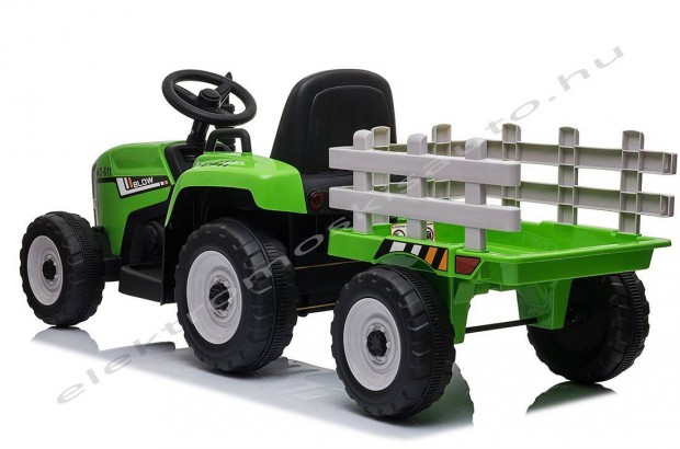 Elektromos kisaut - Traktor 12V + utnfut zld egyszemlyes