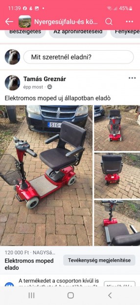 Elektromos moped elado