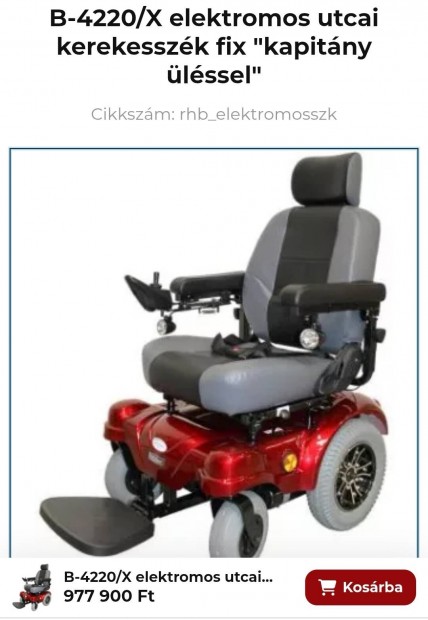 Elektromos utcai kerekesszk extra szles