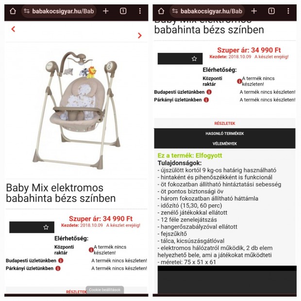 Elektromos zenl babahinta/pihenszk