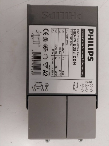 Elektronikus eltt fmhalogn izzhoz HID-PV E 35/I CDM Philips