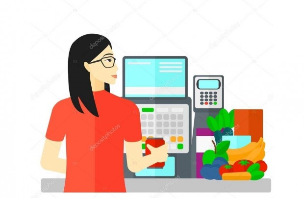 �lelmiszer elad�-p�nzt�ros