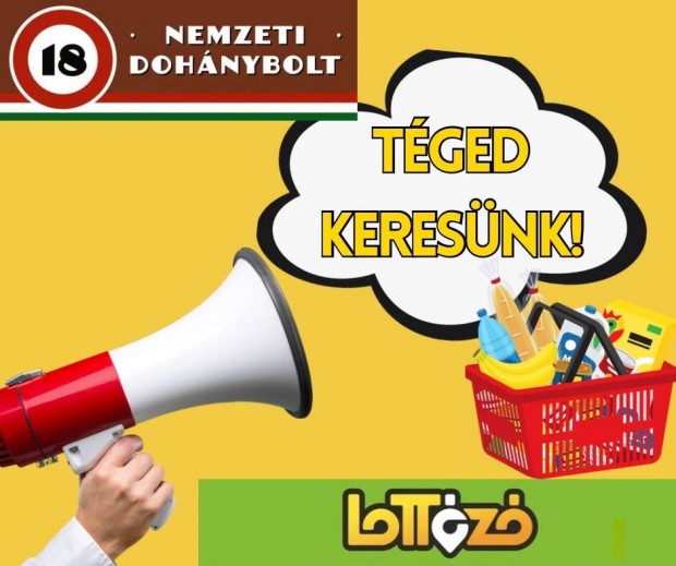 Élelmiszerboltba és dohányboltba kollégát keresünk!