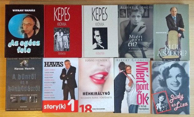 Életrajzi könyvcsomag Vitray Kepes Havas 10db 200Ft-os egységáron #1