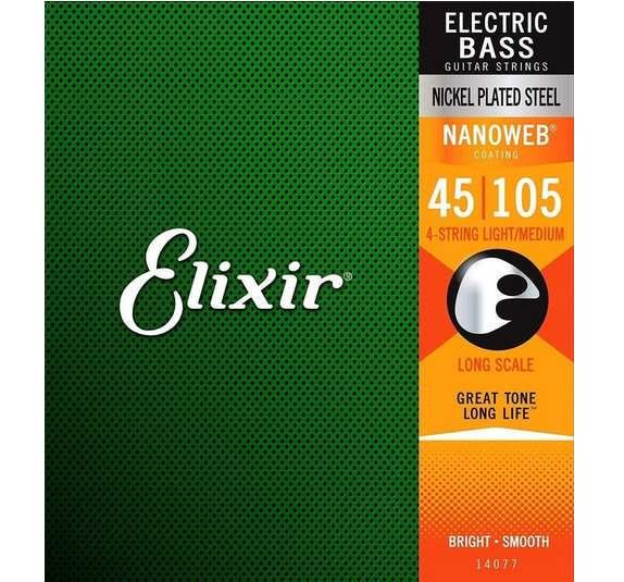 Elixir 14077 Elektromos Basszus Gitrhr kszlet  45/105  (4648)